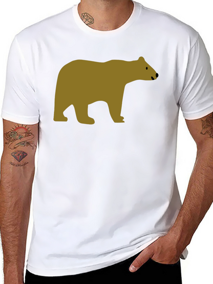 Black T-Shirt with Bear Graphic