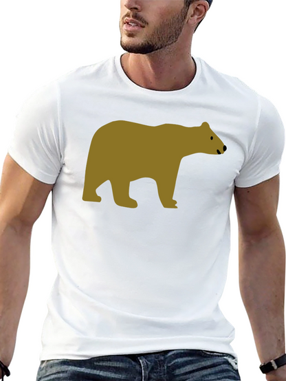 Black T-Shirt with Bear Graphic