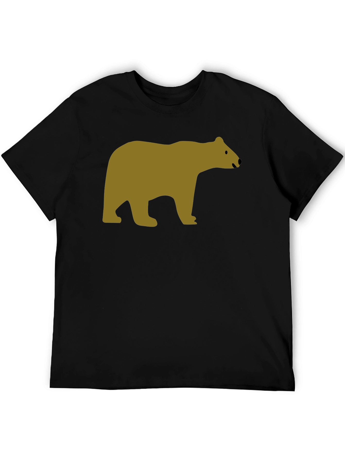 Black T-Shirt with Bear Graphic