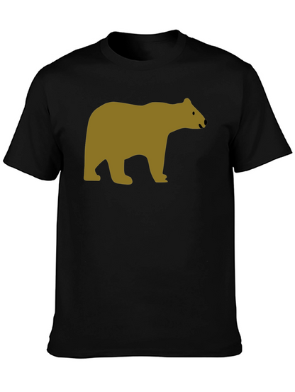 Black T-Shirt with Bear Graphic