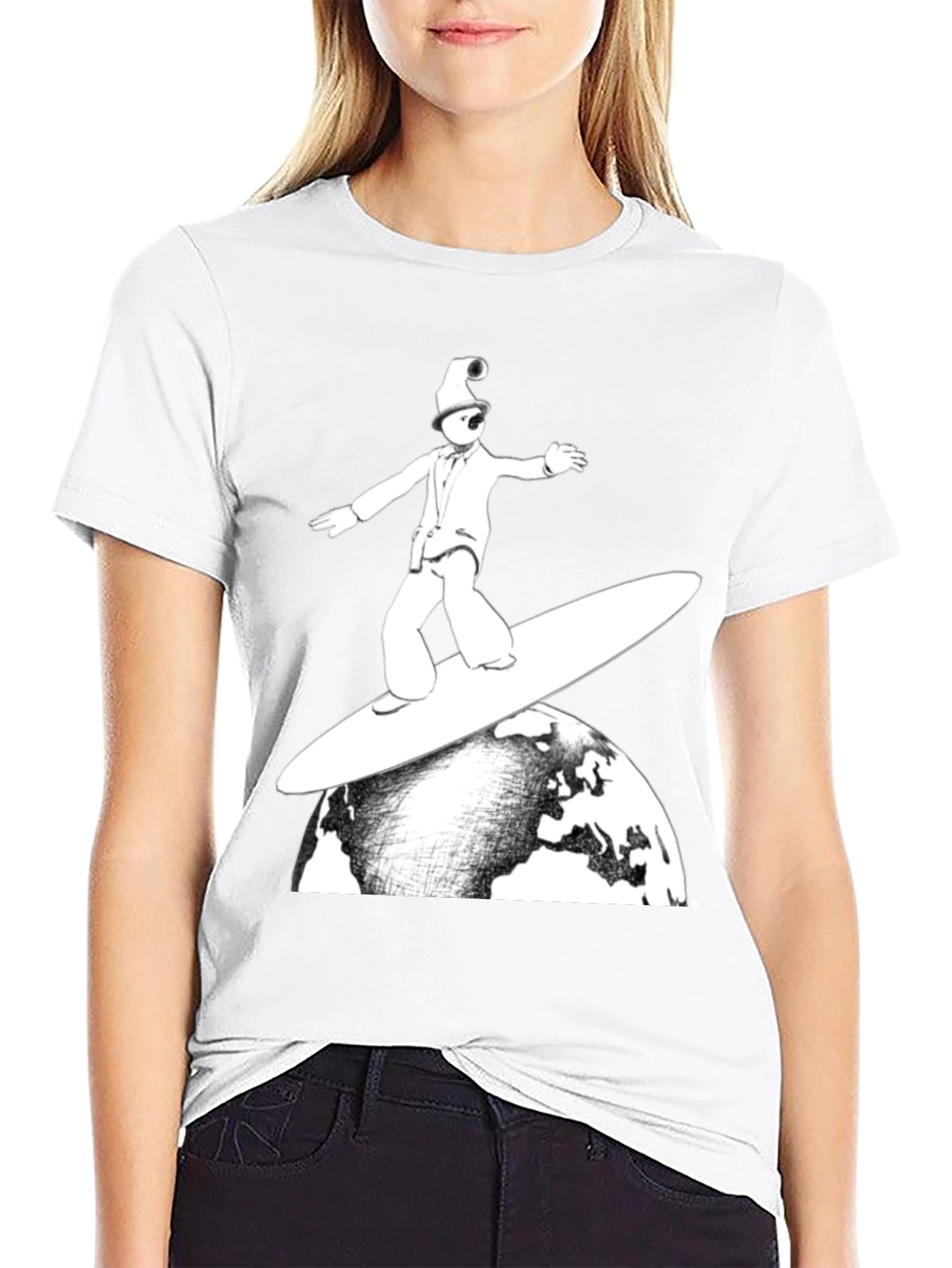 Surfing Earth T-Shirt - Unique Graphic Tee