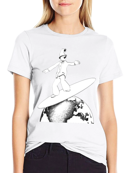 Surfing Earth T-Shirt - Unique Graphic Tee