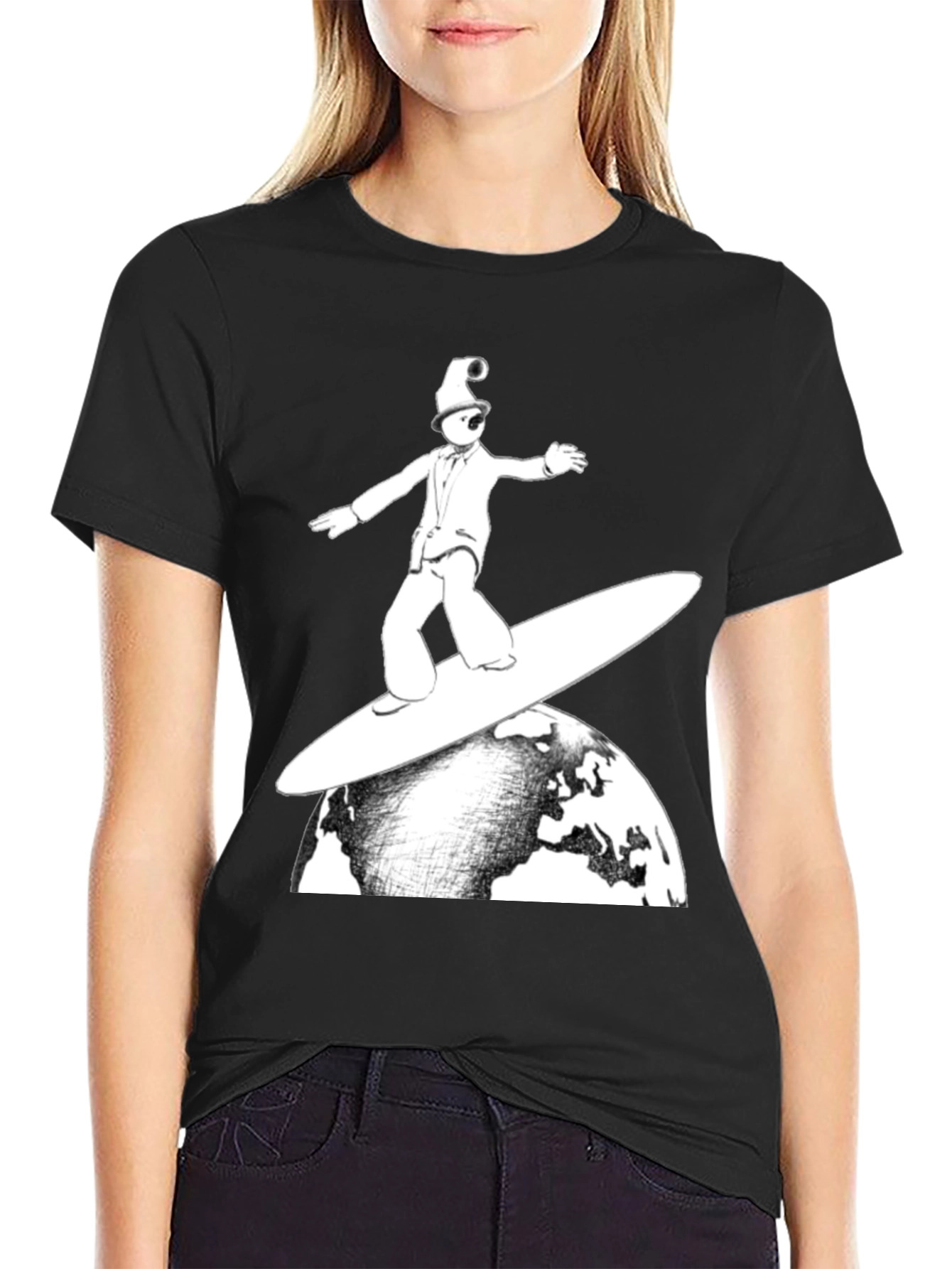 Surfing Earth T-Shirt - Unique Graphic Tee