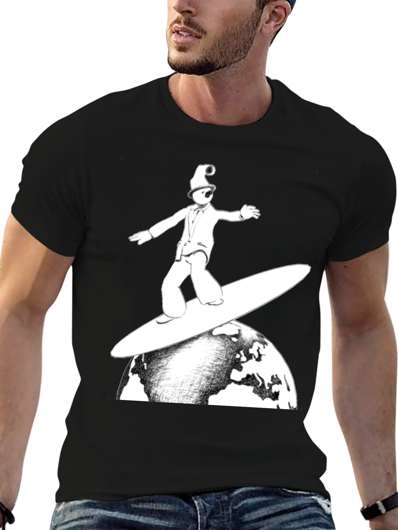 Surfing Earth T-Shirt - Unique Graphic Tee