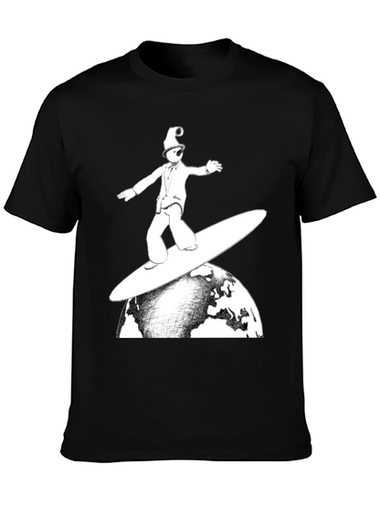Surfing Earth T-Shirt - Unique Graphic Tee