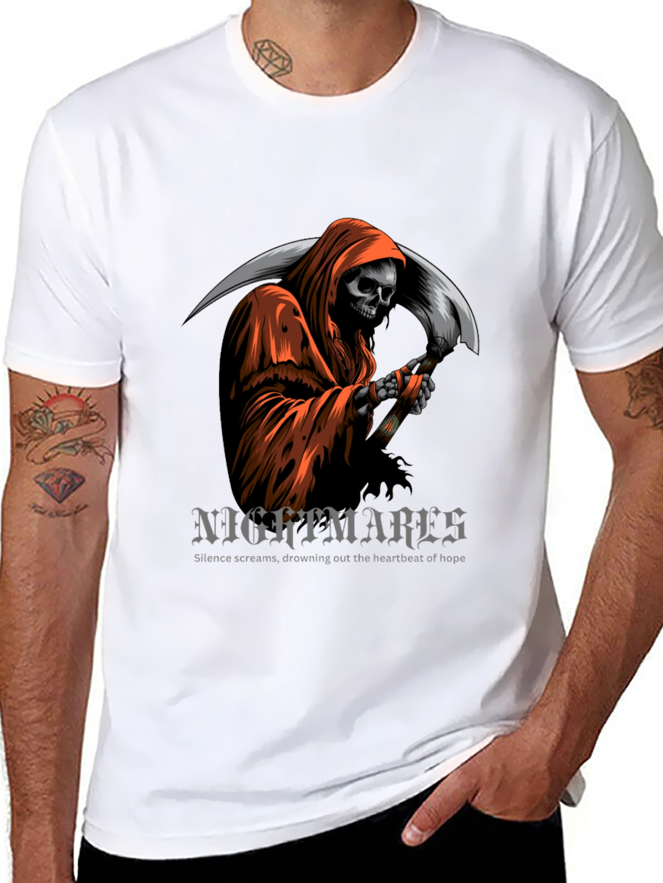Grim Reaper Graphic T-Shirt - Nightmare Design
