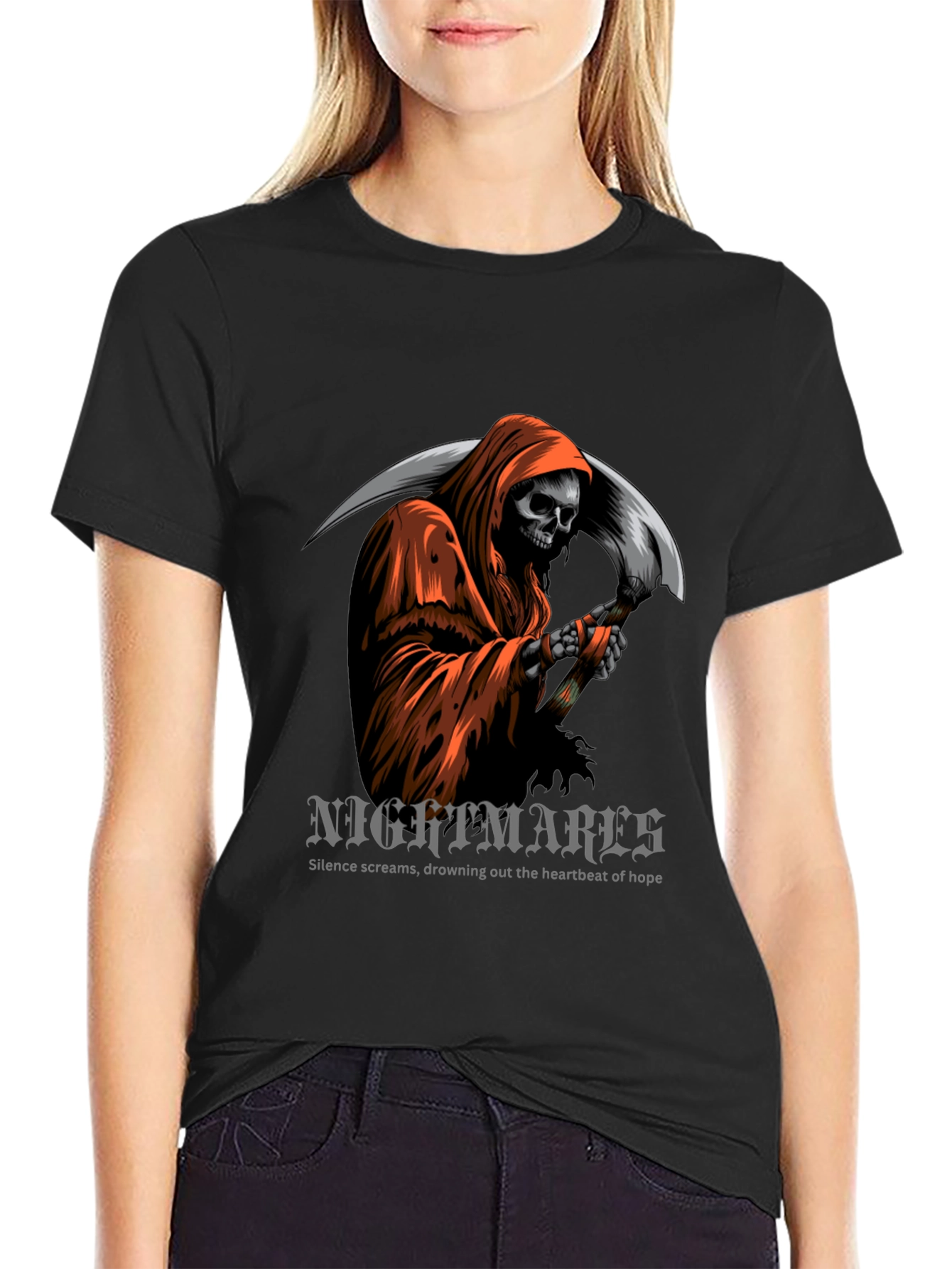 Grim Reaper Graphic T-Shirt - Nightmare Design