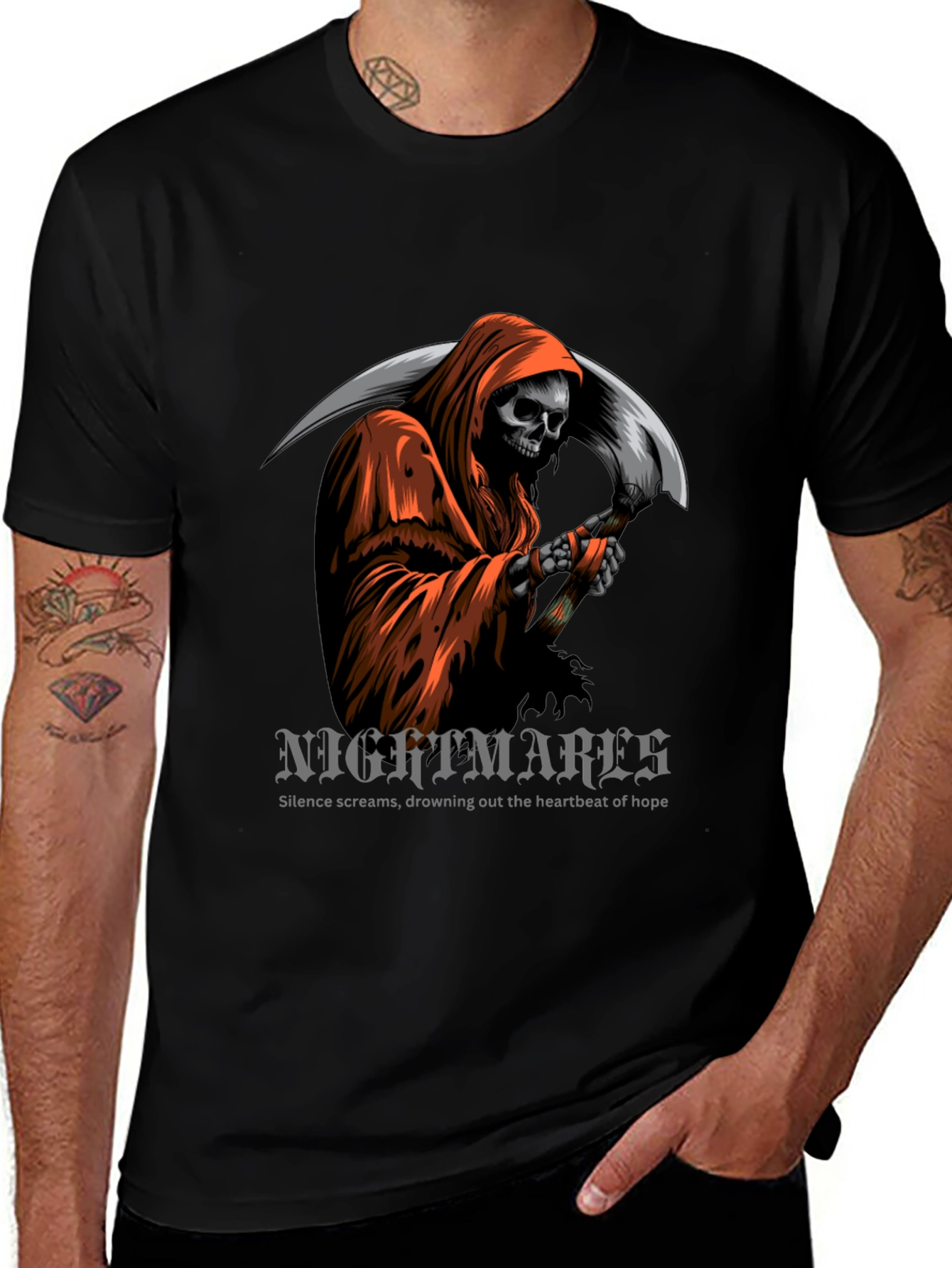 Grim Reaper Graphic T-Shirt - Nightmare Design
