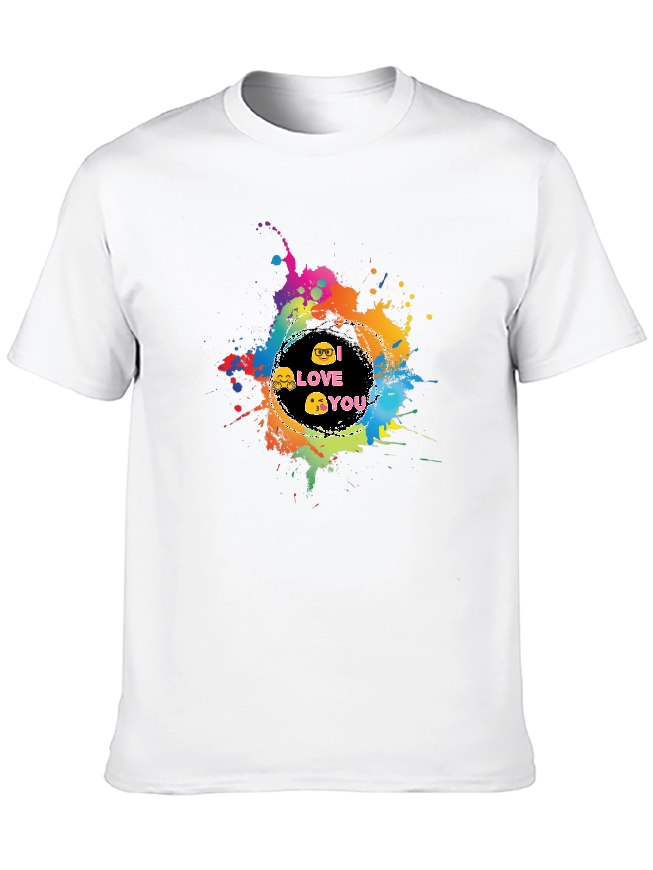 I Love You Emoji Splash T-Shirt