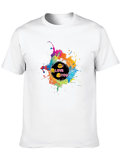 I Love You Emoji Splash T-Shirt