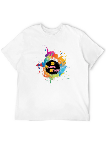 I Love You Emoji Splash T-Shirt