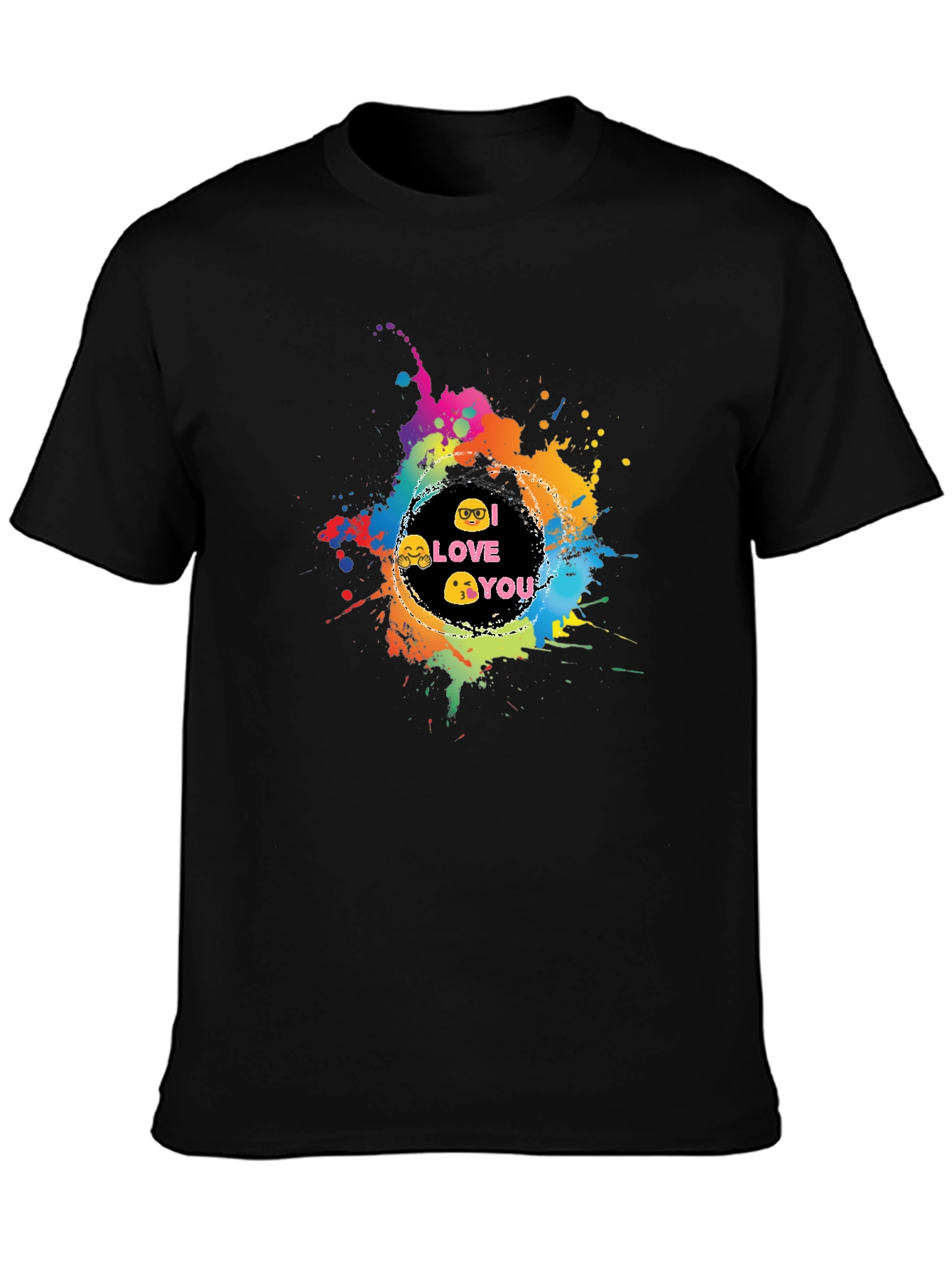 I Love You Emoji Splash T-Shirt