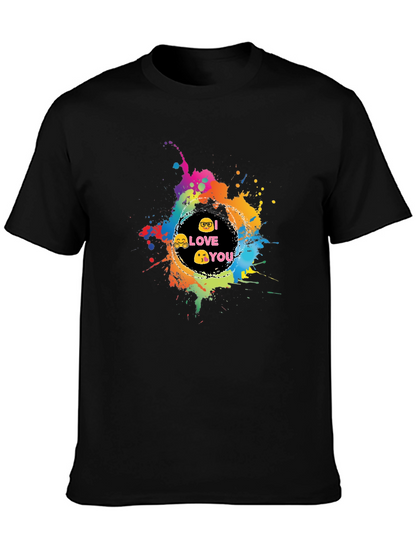 I Love You Emoji Splash T-Shirt