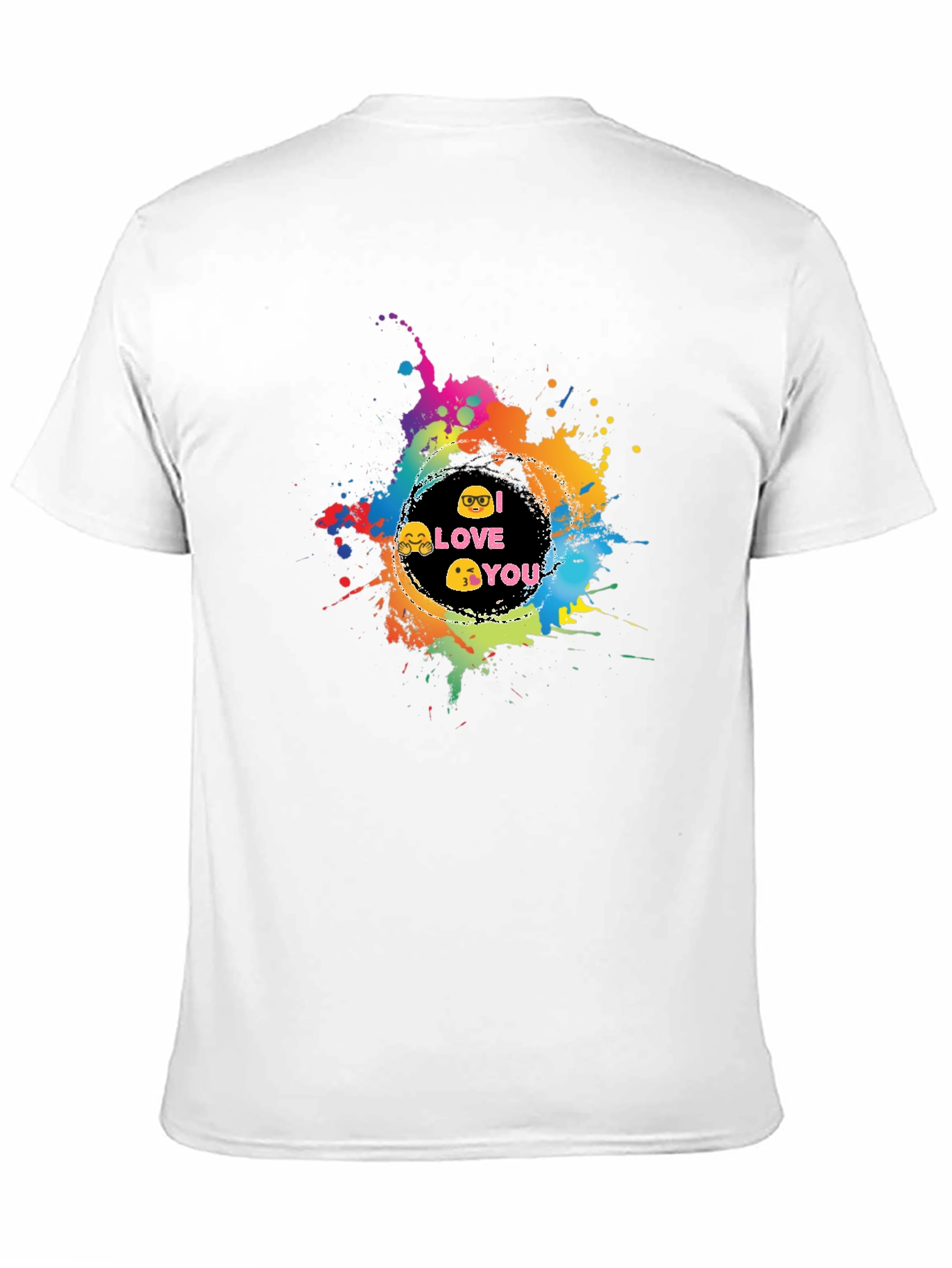 I Love You Emoji Splash T-Shirt