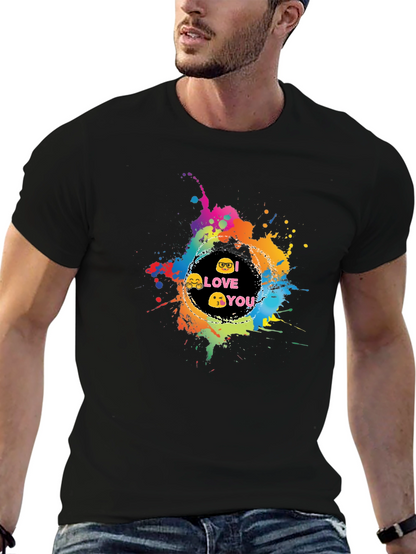 I Love You Emoji Splash T-Shirt