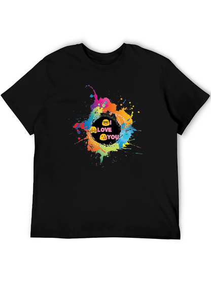 I Love You Emoji Splash T-Shirt