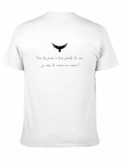 Motivational Raven Graphic Black T-Shirt