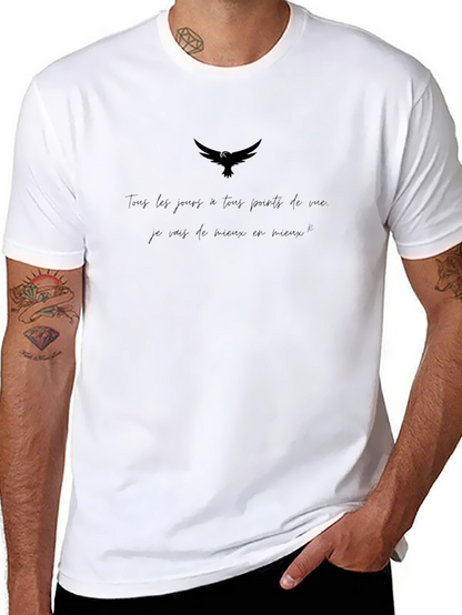 Motivational Raven Graphic Black T-Shirt
