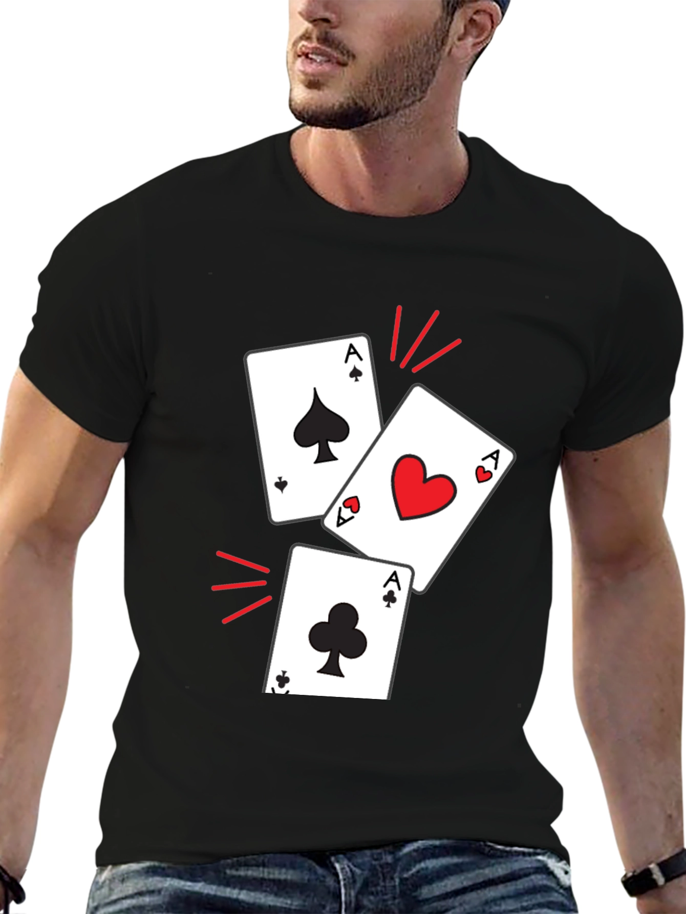 Ace Cards Graphic T-Shirt - Lucky Hand Tee