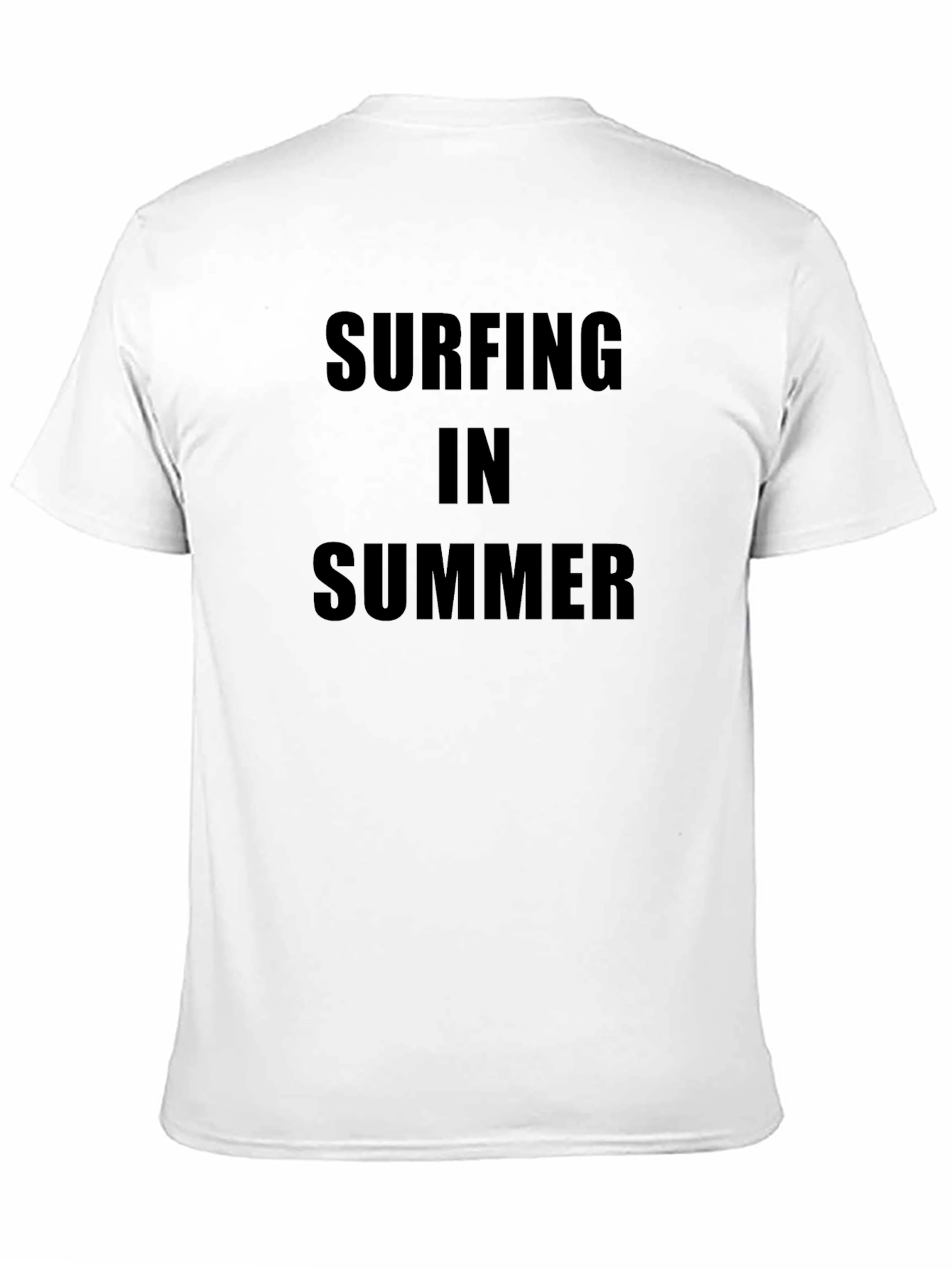 Surfing in Summer Black T-Shirt