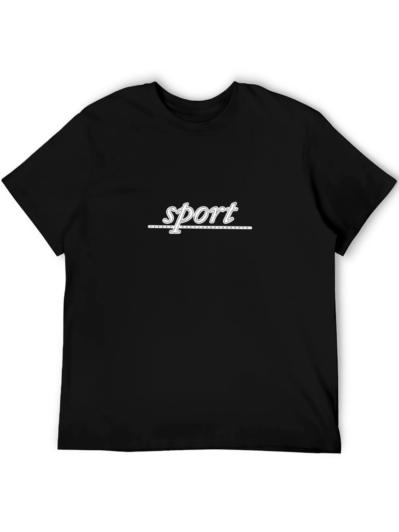 Mens Black Sport Graphic T-Shirt