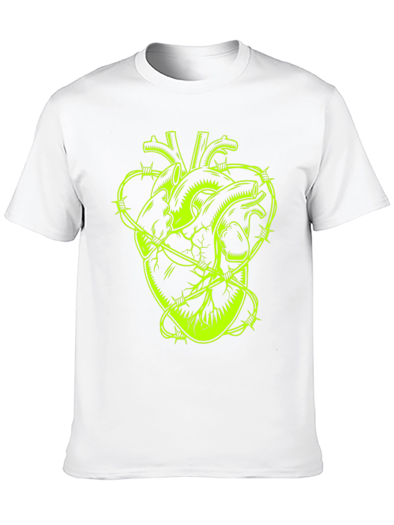 Barbed Wire Heart Graphic Tee - Black