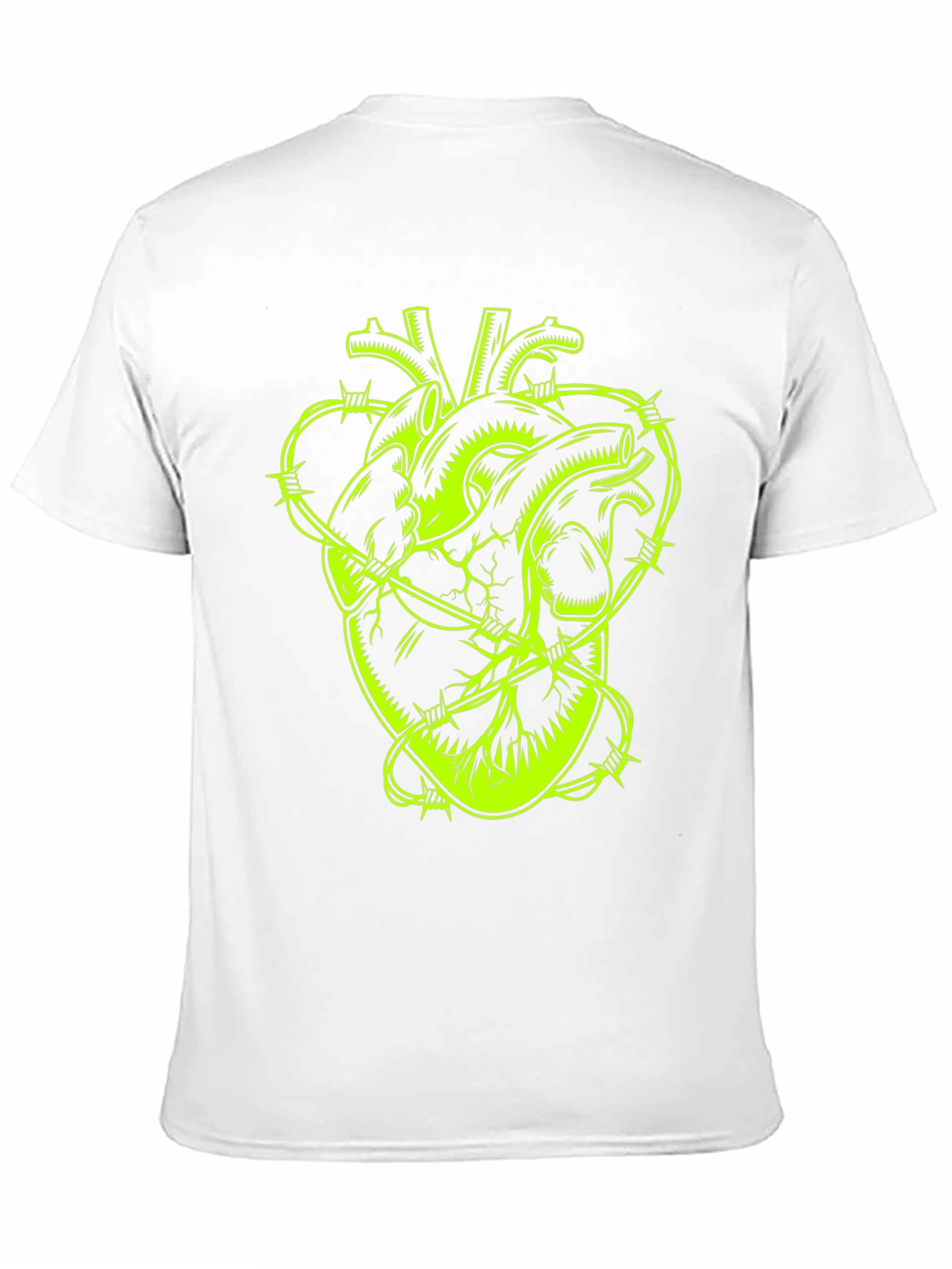 Barbed Wire Heart Graphic Tee - Black