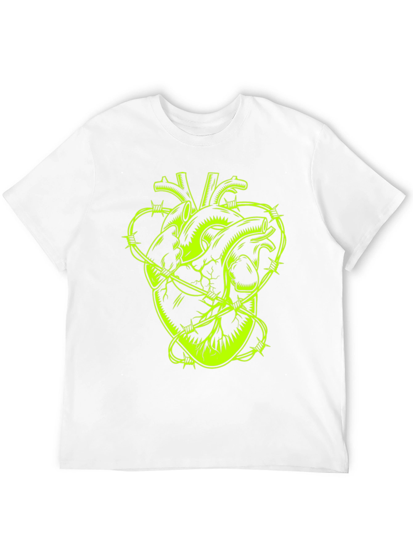 Barbed Wire Heart Graphic Tee - Black