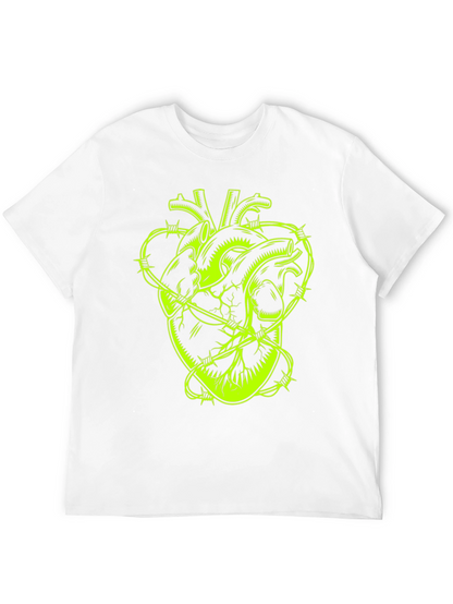 Barbed Wire Heart Graphic Tee - Black