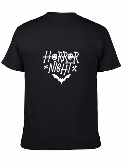 Horror Night Graphic Tee - Halloween Style
