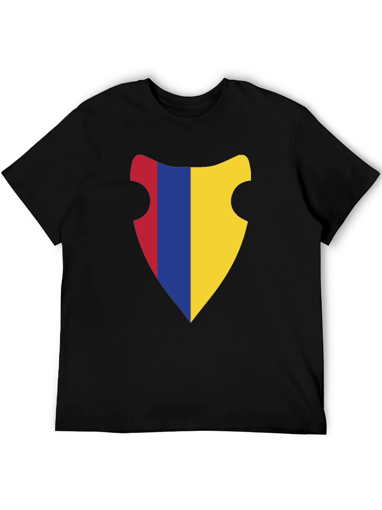 Stylish Shield Graphic Black T-Shirt