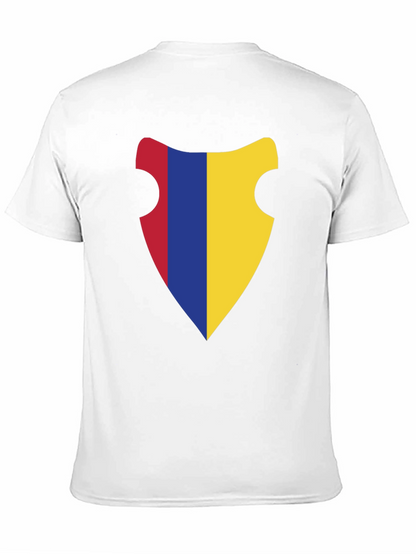 Stylish Shield Graphic Black T-Shirt