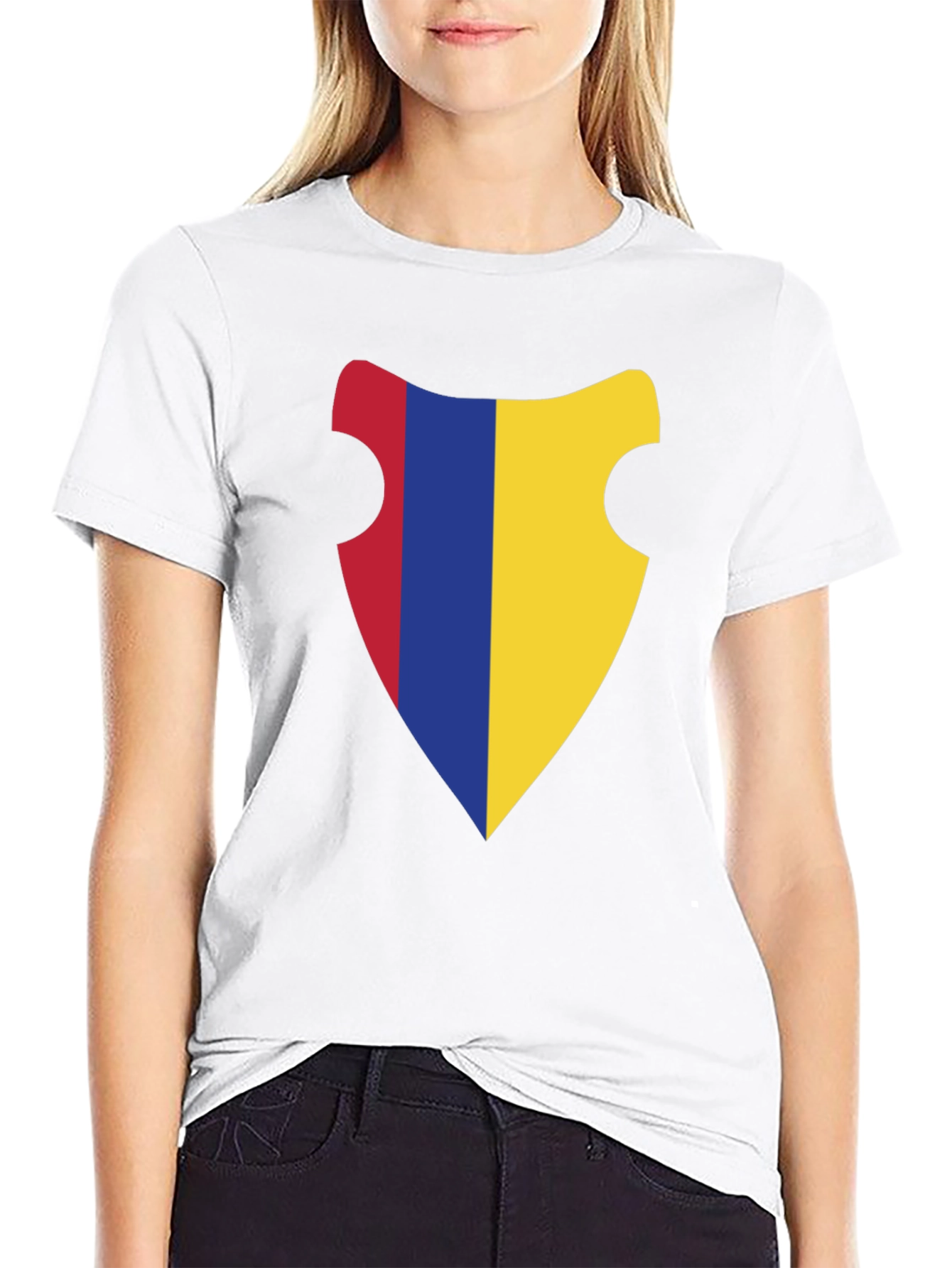 Stylish Shield Graphic Black T-Shirt