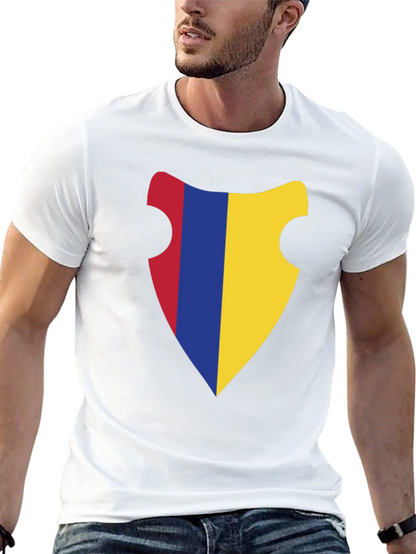 Stylish Shield Graphic Black T-Shirt