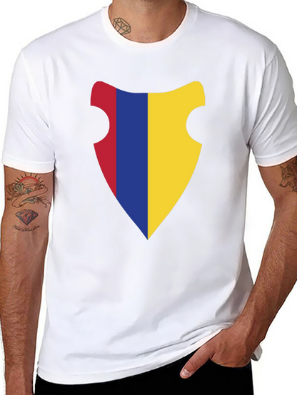 Stylish Shield Graphic Black T-Shirt