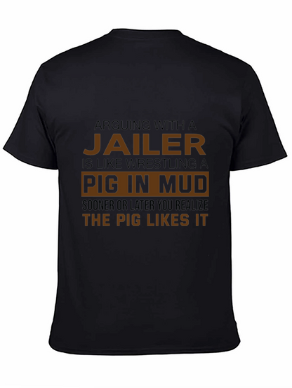Jailer Pig in Mud Graphic T-Shirt