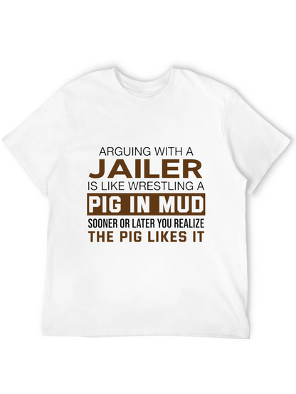 Jailer Pig in Mud Graphic T-Shirt