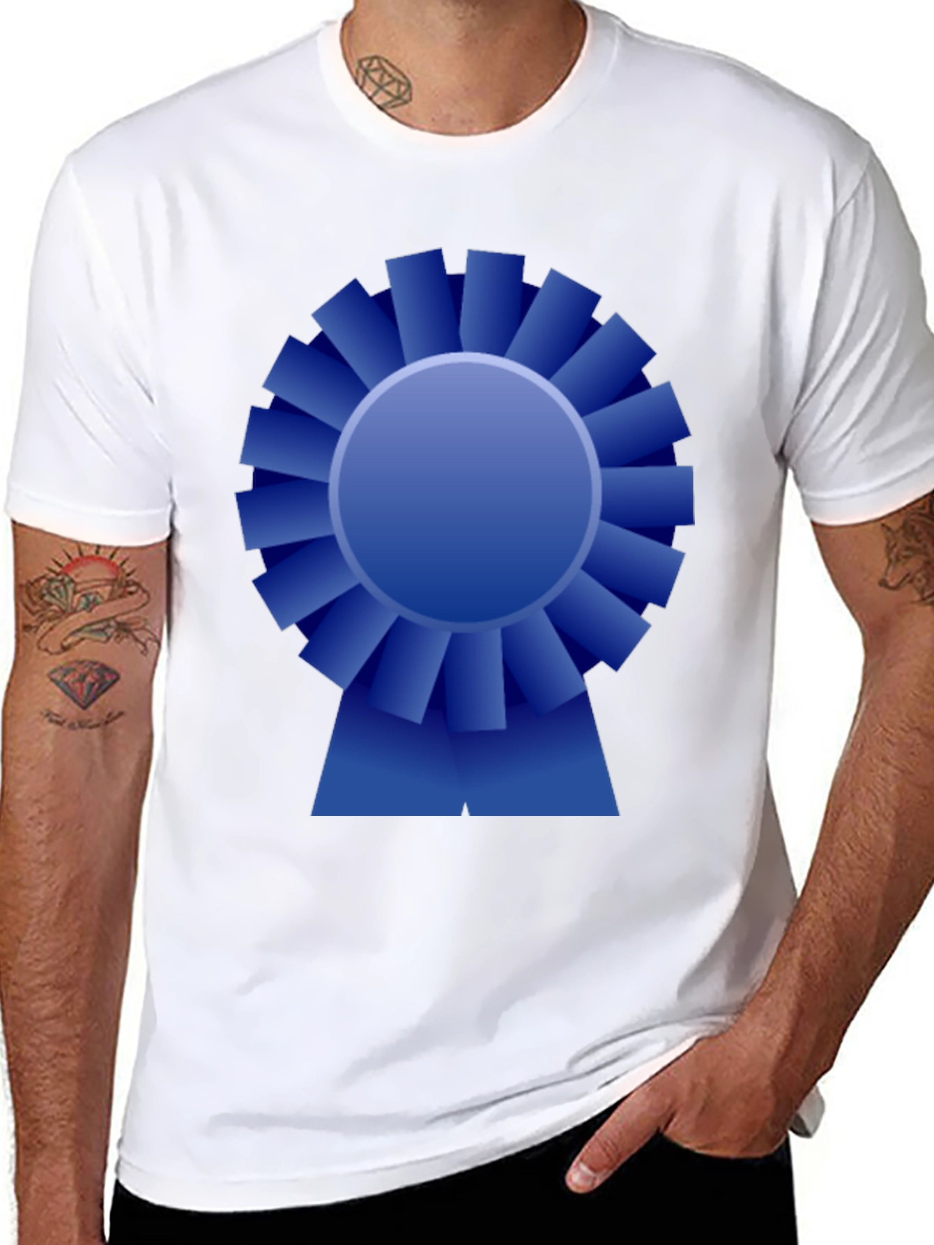 Blue Ribbon Graphic Tee - Award Winning Style!