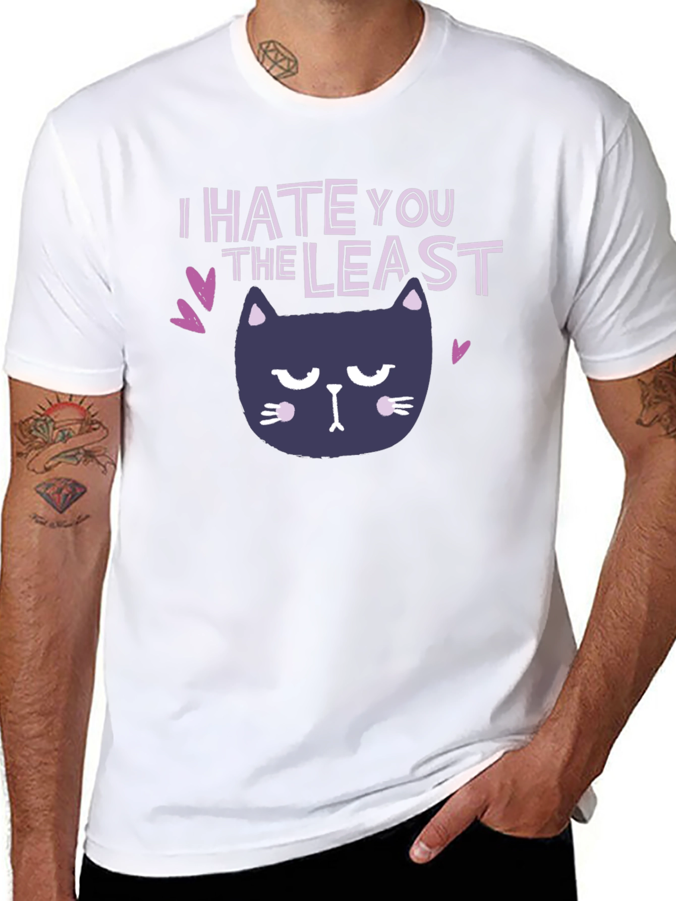 I Hate You The Least Cat Graphic T-Shirt