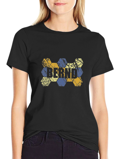 Bernd Hexagon Pattern T-Shirt - Black