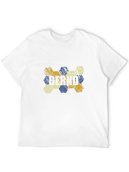 Bernd Hexagon Pattern T-Shirt - Black