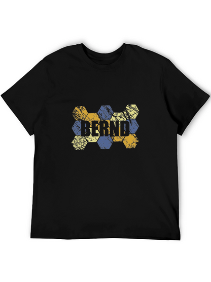 Bernd Hexagon Pattern T-Shirt - Black