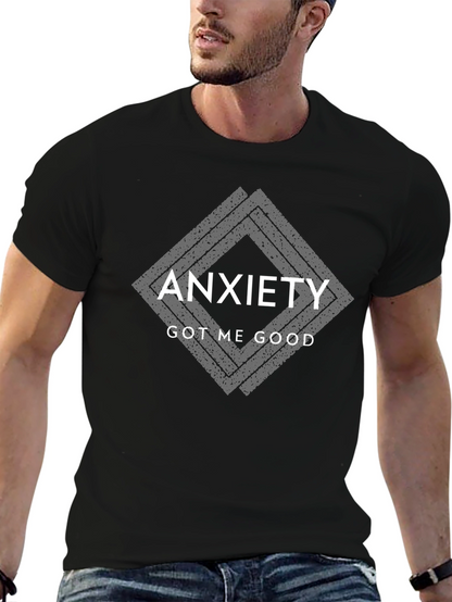 Anxiety Got Me Good Black Graphic T-Shirt