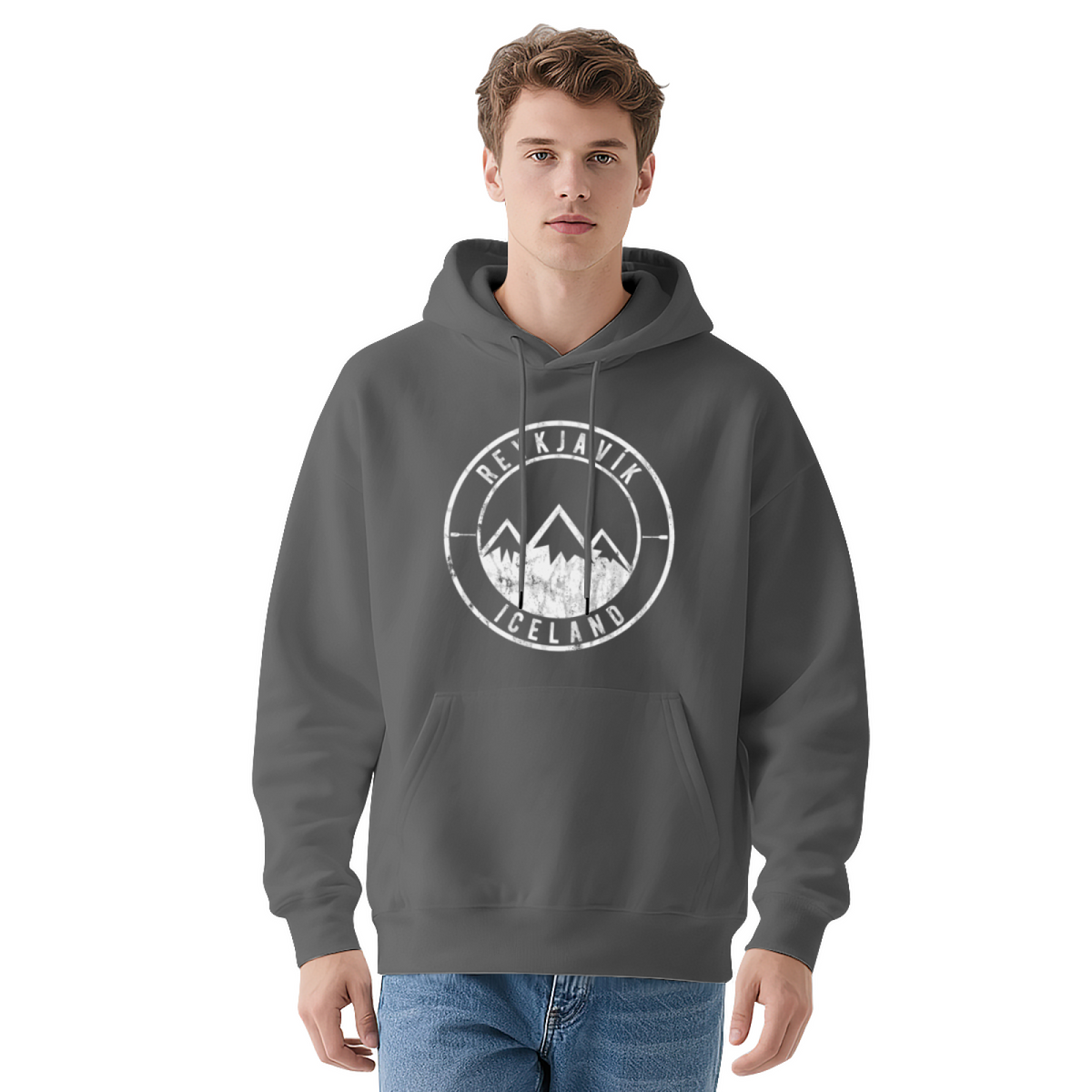 Premium Graphic Hoodie - Reykjavik Iceland