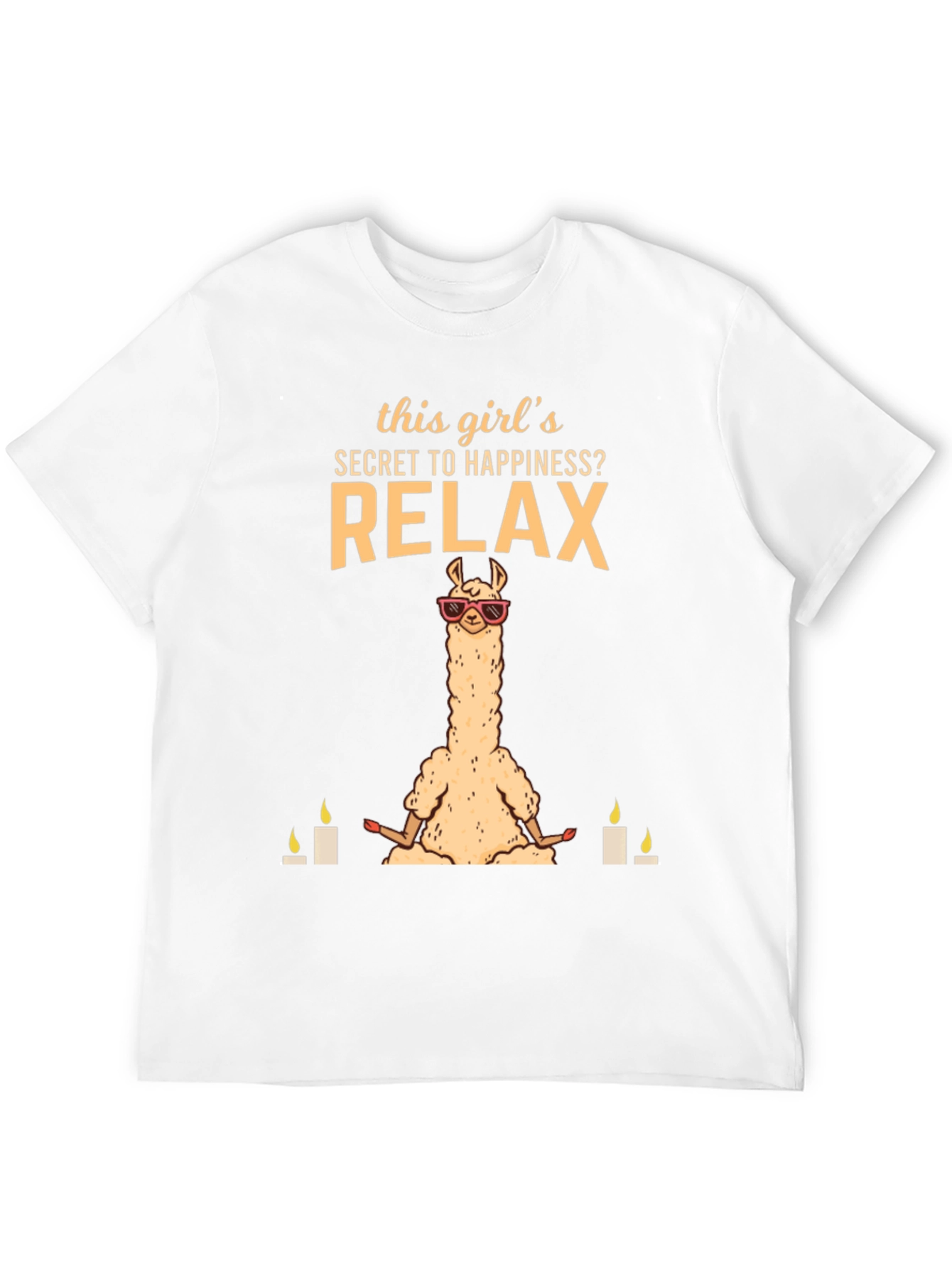 Relax Llama Graphic T-Shirt - Meditation Humor Tee