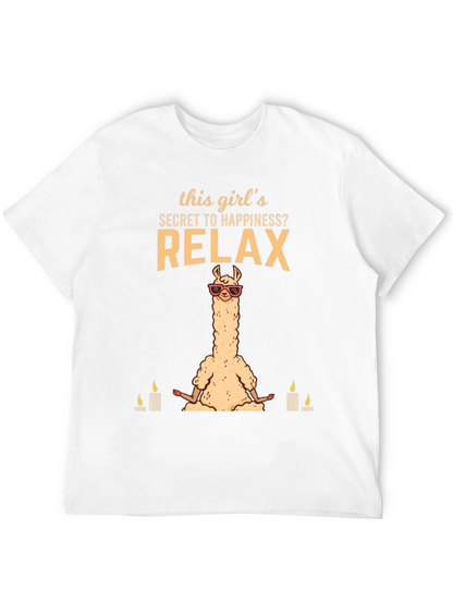 Relax Llama Graphic T-Shirt - Meditation Humor Tee