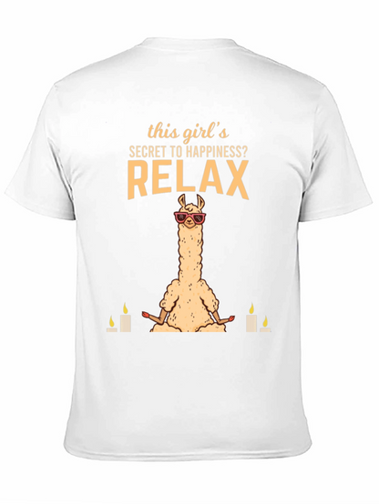 Relax Llama Graphic T-Shirt - Meditation Humor Tee