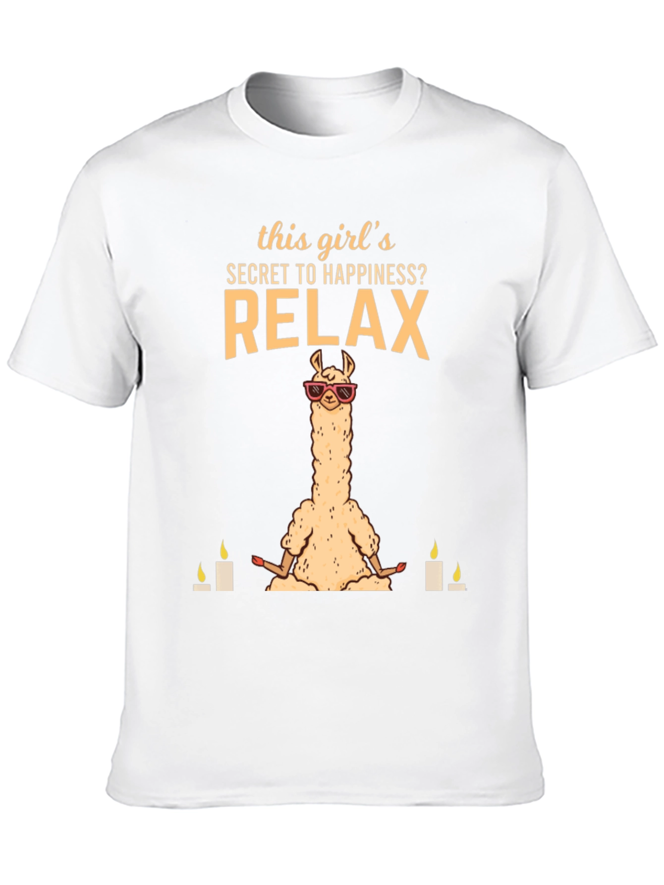 Relax Llama Graphic T-Shirt - Meditation Humor Tee