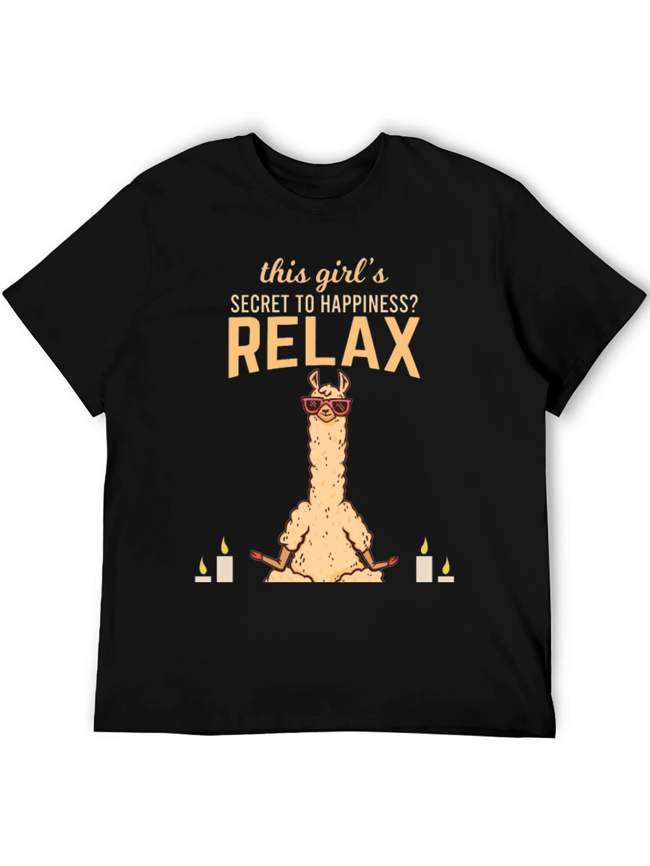 Relax Llama Graphic T-Shirt - Meditation Humor Tee