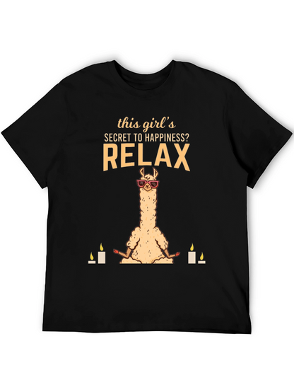 Relax Llama Graphic T-Shirt - Meditation Humor Tee